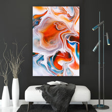 Lade das Bild in den Galerie-Viewer, Spannrahmenbild Fluid Art Explosion Hochformat