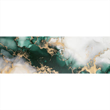 Lade das Bild in den Galerie-Viewer, Leinwandbild Fluid Art Luxury Green Panorama