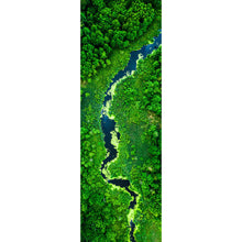 Lade das Bild in den Galerie-Viewer, Aluminiumbild Fluss mit blühenden Algen Panorama Hoch