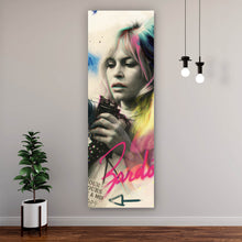 Lade das Bild in den Galerie-Viewer, Acrylglasbild Französische Film Ikone im Graffiti Stil Panorama Hoch