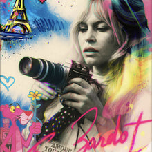 Lade das Bild in den Galerie-Viewer, Acrylglasbild Französische Film Ikone im Graffiti Stil Quadrat