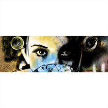 Lade das Bild in den Galerie-Viewer, Acrylglasbild Frau mit Tasse farbenfrohe künstlerische Darstellung Panorama