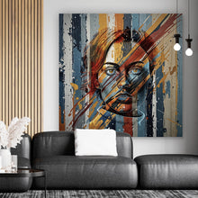Lade das Bild in den Galerie-Viewer, Poster Frauenporträt Modern Art Quadrat