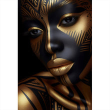 Lade das Bild in den Galerie-Viewer, Poster Frauenporträt Tribal Modern Art Hochformat