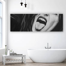 Lade das Bild in den Galerie-Viewer, Acrylglasbild Freche Frau im Zeichenstil Panorama