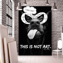 Lade das Bild in den Galerie-Viewer, Poster Frecher Hund mit Spiderman Maske Hochformat