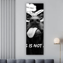 Lade das Bild in den Galerie-Viewer, Poster Frecher Hund mit Spiderman Maske Panorama Hoch