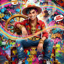 Lade das Bild in den Galerie-Viewer, Aluminiumbild gebürstet Frecher Luxus Junge Quadrat