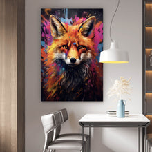 Lade das Bild in den Galerie-Viewer, Poster Fuchs mit Farbspritzer Modern Hochformat