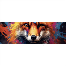 Lade das Bild in den Galerie-Viewer, Spannrahmenbild Fuchs mit Farbspritzer Modern Panorama