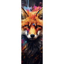 Lade das Bild in den Galerie-Viewer, Leinwandbild Fuchs mit Farbspritzer Modern Panorama Hoch