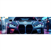 Lade das Bild in den Galerie-Viewer, Poster Futuristisches Auto bei Nacht in Neonlichtern Panorama