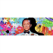 Lade das Bild in den Galerie-Viewer, Leinwandbild Geheimagent im bunten Pop Art Stil Panorama