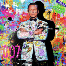 Lade das Bild in den Galerie-Viewer, Poster Geheimagent im bunten Pop Art Stil Quadrat