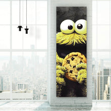 Lade das Bild in den Galerie-Viewer, Aluminiumbild Gelbes Keksmonster Panorama Hoch