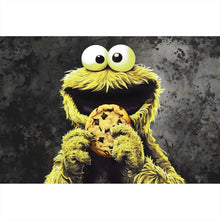 Lade das Bild in den Galerie-Viewer, Spannrahmenbild Gelbes Keksmonster Querformat