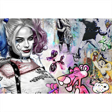 Lade das Bild in den Galerie-Viewer, Spannrahmenbild Harley mit Panther Pop Art Querformat