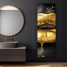 Lade das Bild in den Galerie-Viewer, Poster Goldene Honig Lippen mit Bienen Panorama Hoch