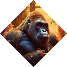 Lade das Bild in den Galerie-Viewer, Poster Gorilla mit Schmetterling Digital Art Raute