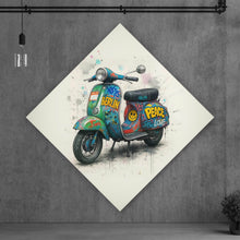Lade das Bild in den Galerie-Viewer, Poster Graffiti Motorroller mit Berliner Schriftzug Raute