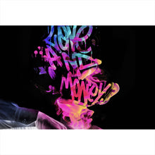 Lade das Bild in den Galerie-Viewer, Poster Graffitikunst Love and Money Querformat