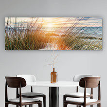 Lade das Bild in den Galerie-Viewer, Aluminiumbild Dünen bei Sonnenaufgang Panorama