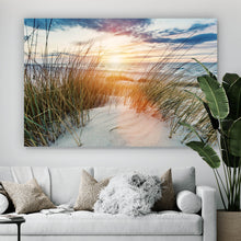 Lade das Bild in den Galerie-Viewer, Aluminiumbild Dünen bei Sonnenaufgang Querformat