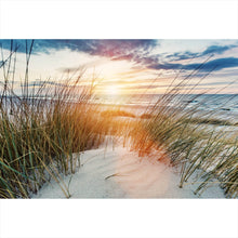 Lade das Bild in den Galerie-Viewer, Aluminiumbild Dünen bei Sonnenaufgang Querformat
