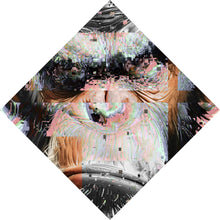 Lade das Bild in den Galerie-Viewer, Poster Grimmiges Affen Portrait Pixel Stil Raute