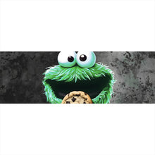 Lade das Bild in den Galerie-Viewer, Spannrahmenbild Grünes Keksmonster Panorama