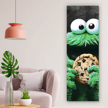 Lade das Bild in den Galerie-Viewer, Aluminiumbild Grünes Keksmonster Panorama Hoch