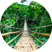 Lade das Bild in den Galerie-Viewer, Aluminiumbild Hängebrücke im Dschungel Kreis