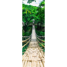 Lade das Bild in den Galerie-Viewer, Spannrahmenbild Hängebrücke im Dschungel Panorama Hoch