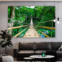 Lade das Bild in den Galerie-Viewer, Poster Hängebrücke im Dschungel Querformat