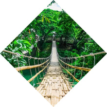 Lade das Bild in den Galerie-Viewer, Spannrahmenbild Hängebrücke im Dschungel Raute