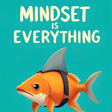 Lade das Bild in den Galerie-Viewer, Spannrahmenbild Haifisch Mindset is Everything Quadrat