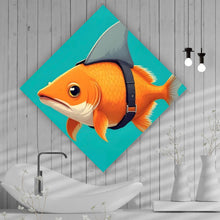 Lade das Bild in den Galerie-Viewer, Spannrahmenbild Haifisch Mindset is Everything Raute