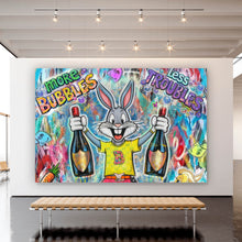 Lade das Bild in den Galerie-Viewer, Spannrahmenbild Hase in Feierlaune Querformat