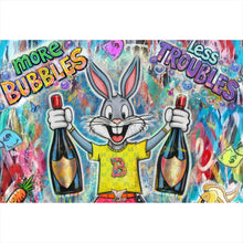 Lade das Bild in den Galerie-Viewer, Acrylglasbild Hase in Feierlaune Querformat
