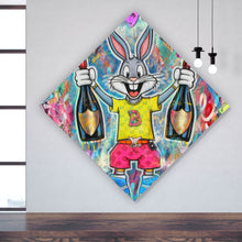 Lade das Bild in den Galerie-Viewer, Poster Hase in Feierlaune Raute