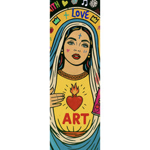 Lade das Bild in den Galerie-Viewer, Acrylglasbild Heilige Maria als buntes Pop Art Panorama Hoch