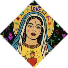 Lade das Bild in den Galerie-Viewer, Poster Heilige Maria als buntes Pop Art Raute