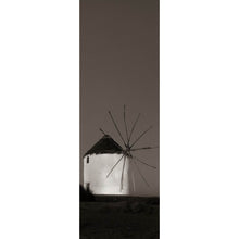 Lade das Bild in den Galerie-Viewer, Leinwandbild Historische Windmühlen bei Dämmerung Panorama Hoch