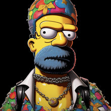 Lade das Bild in den Galerie-Viewer, Poster Homer Gangster Digital Art Quadrat