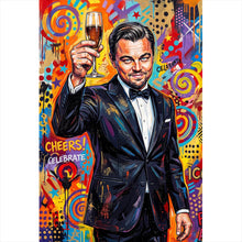 Lade das Bild in den Galerie-Viewer, Leinwandbild Ikonische Feier Cheers Pop Art Hochformat