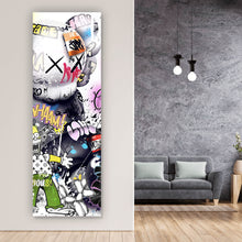 Lade das Bild in den Galerie-Viewer, Spannrahmenbild Illustration mit Sprüchen im Comicstil Panorama Hoch