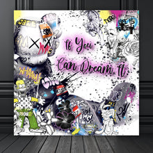 Lade das Bild in den Galerie-Viewer, Poster Illustration mit Sprüchen im Comicstil Quadrat