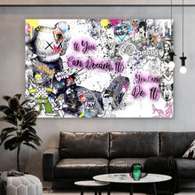 Lade das Bild in den Galerie-Viewer, Acrylglasbild Illustration mit Sprüchen im Comicstil Querformat