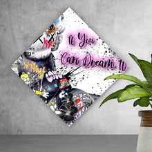 Lade das Bild in den Galerie-Viewer, Acrylglasbild Illustration mit Sprüchen im Comicstil Raute