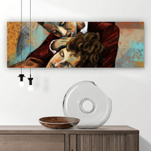 Lade das Bild in den Galerie-Viewer, Aluminiumbild gebürstet Innige Umarmung eines Paares Panorama